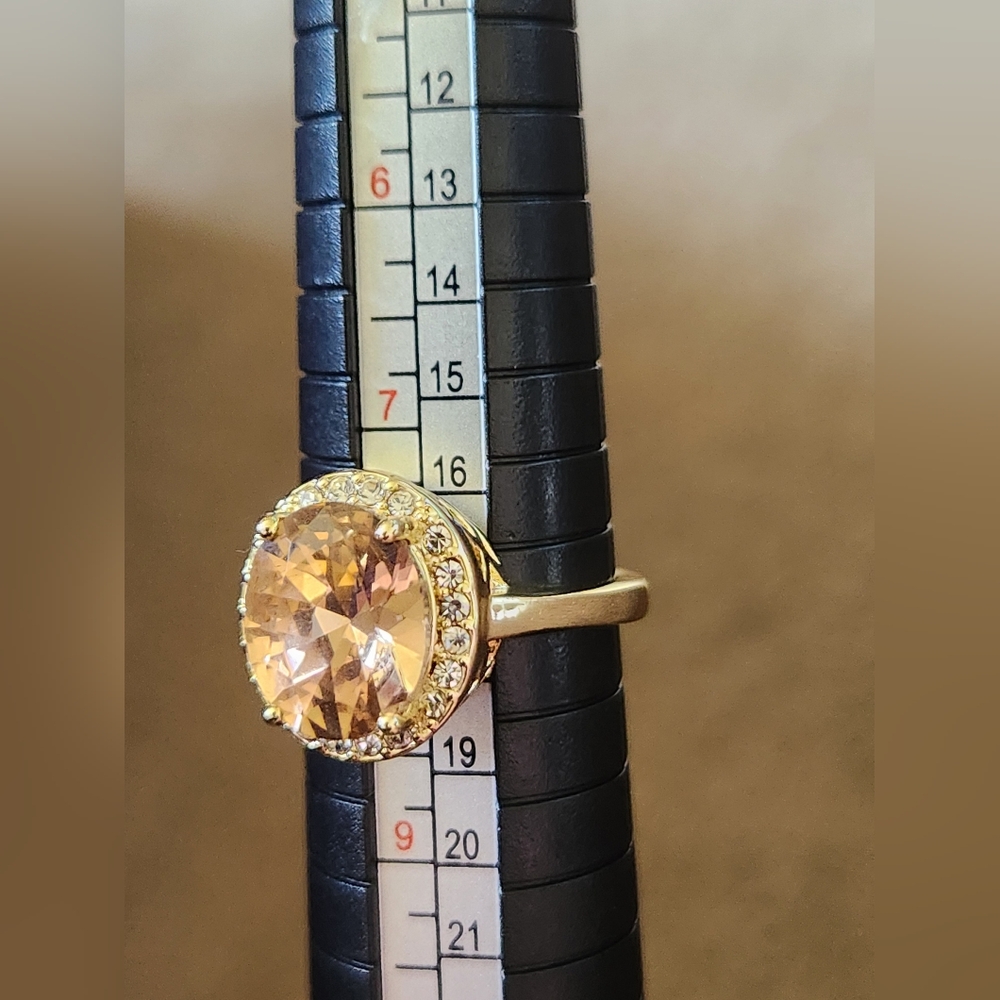 Charter Club Yellow Gold Color Bling Ring Size 8